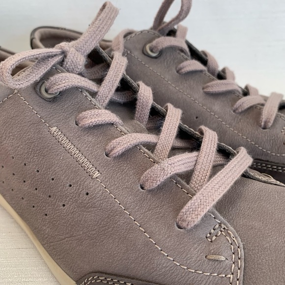 ECCO Soft Gray Leather Classic Long Lace Sneakers Men’s EU46 US12.5 - Picture 7 of 15